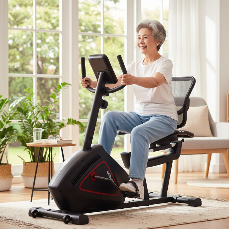 Bicicleta Fija Horizontal ARG-6392 8 Niveles con Monitor