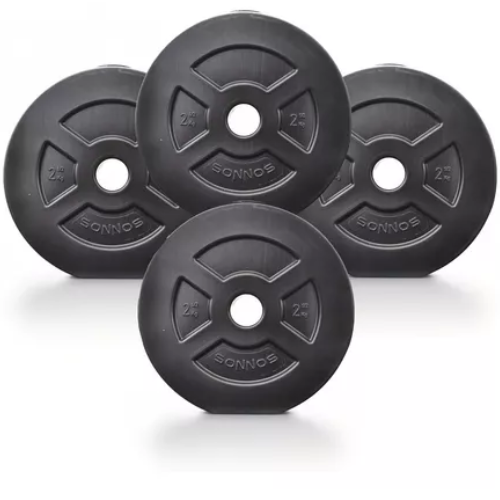 SET 20kg EN DISCO PVC LISO + 2 MANCUERNAS CROMADAS