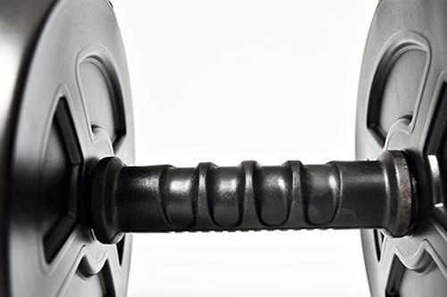 KIT MANCUERNAS + 24 KG DISCOS PVC NEGRO