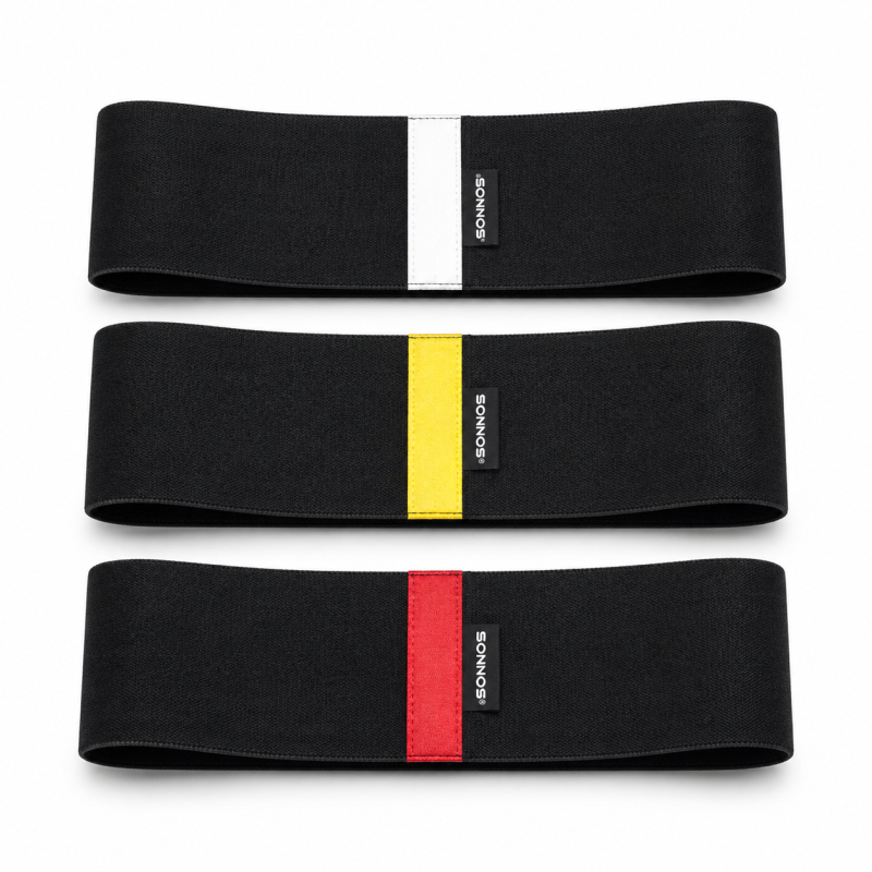 Kit Bandas de Tela Sonnos x3 – Baja Media Alta Resistencia