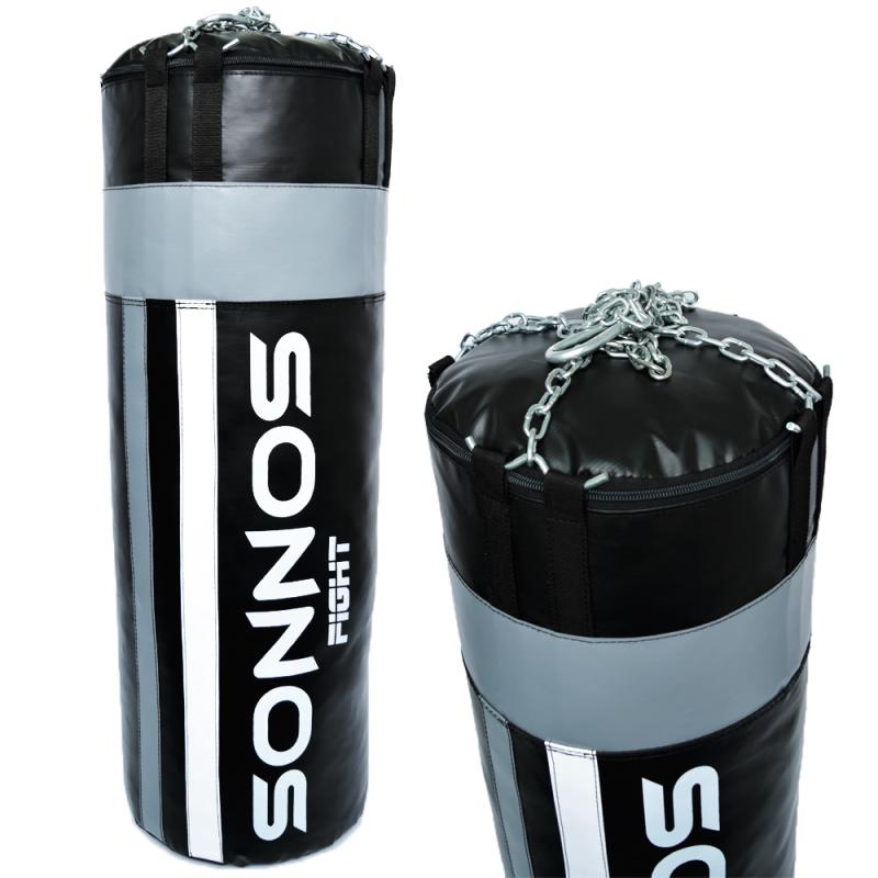 Bolsa de Boxeo Sonnos Combinada 90 cm con Relleno negro y gris