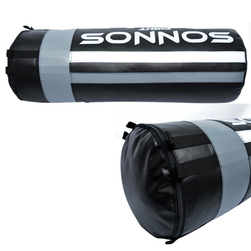 Bolsa de Boxeo Sonnos Combinada 90 cm con Relleno negro y gris