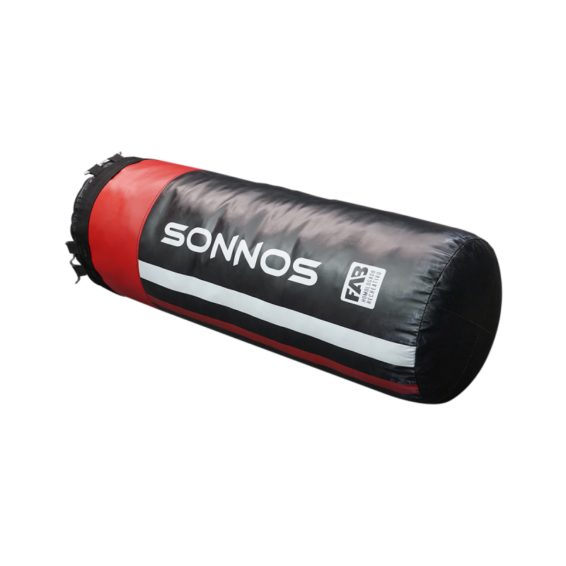 Bolsa de Boxeo Sonnos Combinada 1,50 mts negro y rojo con Relleno