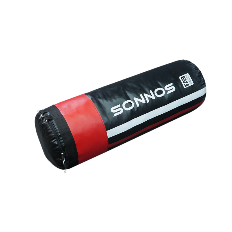 Bolsa de Boxeo Sonnos Combinada 1,50 mts negro y rojo con Relleno