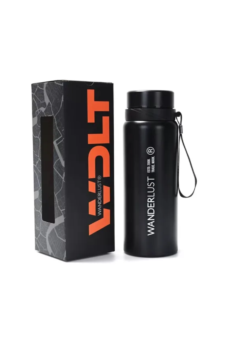 Botella Térmica Wanderlust 800 ml Acero Inoxidable | Fría 12h – Caliente 8h con Filtro Infusor