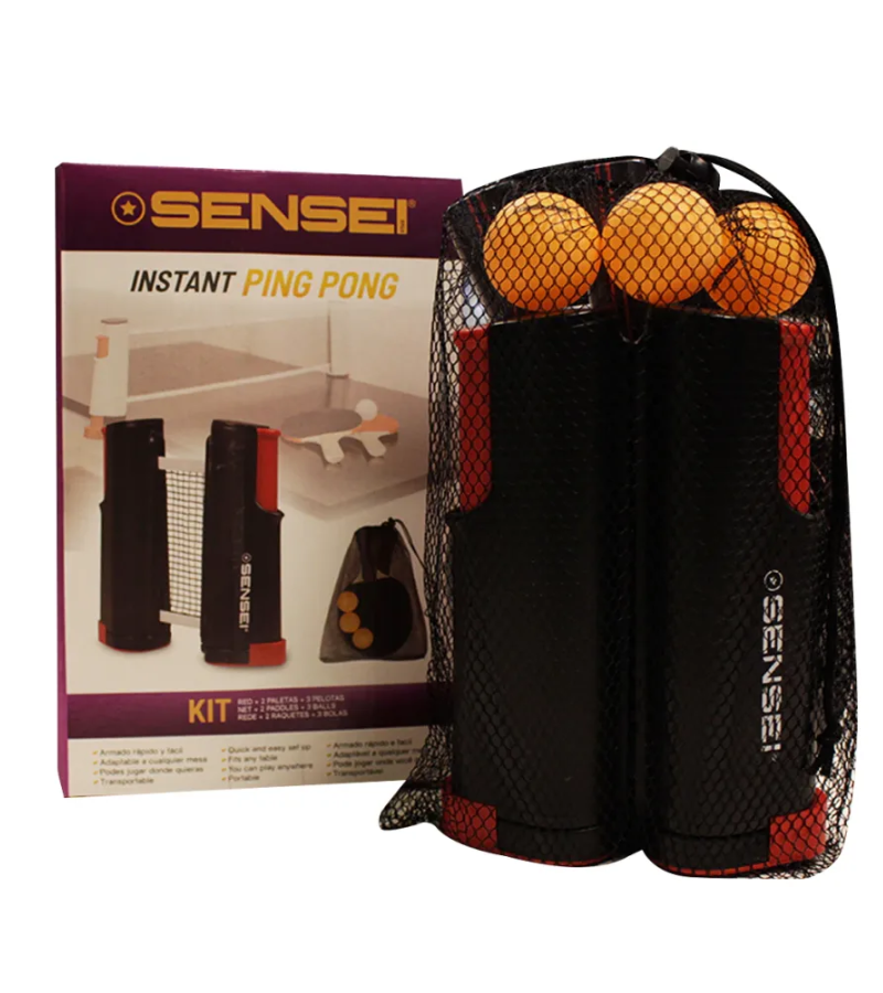 Set Ping Pong Sensei con Red Instant + 2 Paletas y 3 Pelotas