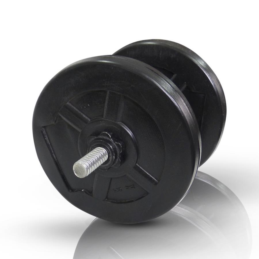 SET 10kg DISCO PVC NEGRO (mancuerna rosca)