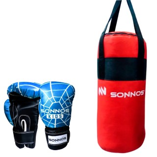 KIT BOLSA 0,50CM cordura + PAR DE GUANTINES KIDS SPIDER AZUL