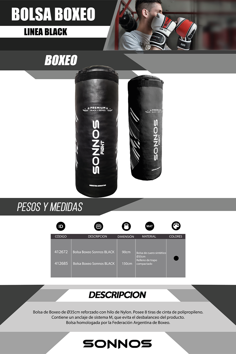 BOLSA SONNOS BLACK 90cm