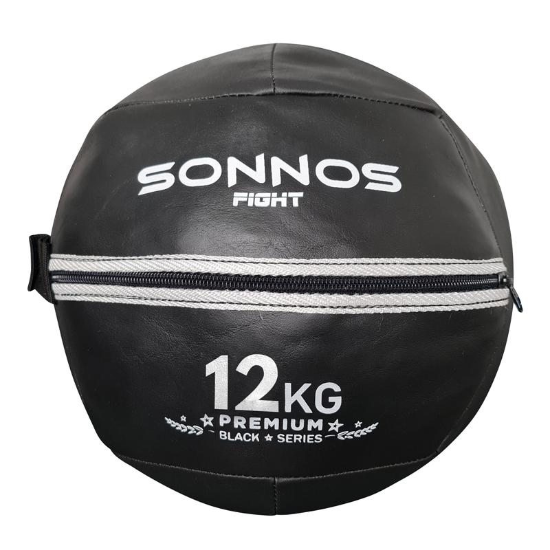 MEDICINE BALL SONNOS BLACK SIN PIQUE 12kg