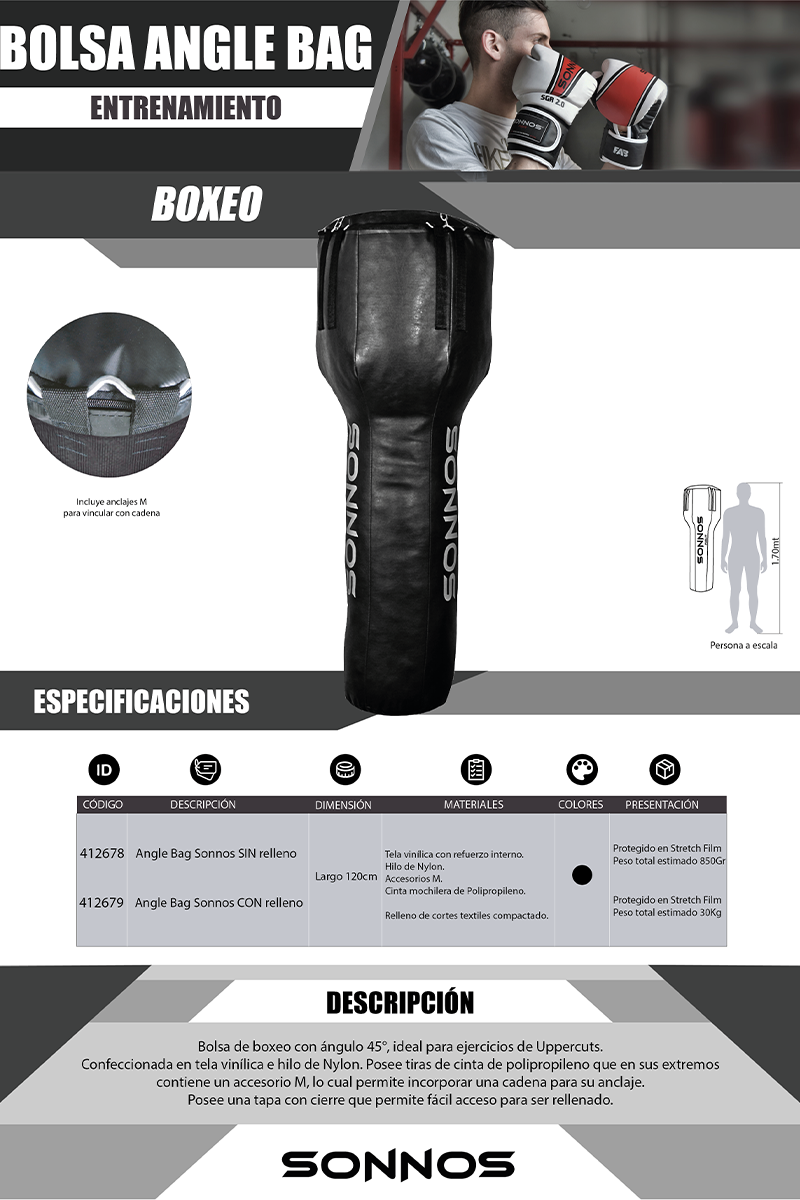 BOLSA SONNOS ANGLE BAG BLACK 1,20mts