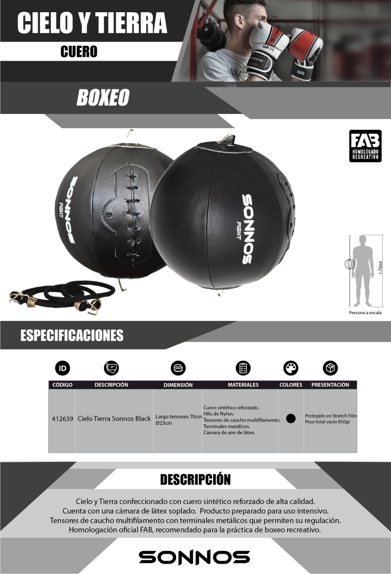 Bolsa Cielo y Tierra Sonnos Black – Entrenamiento de Reflejos, Velocidad y Coordinación