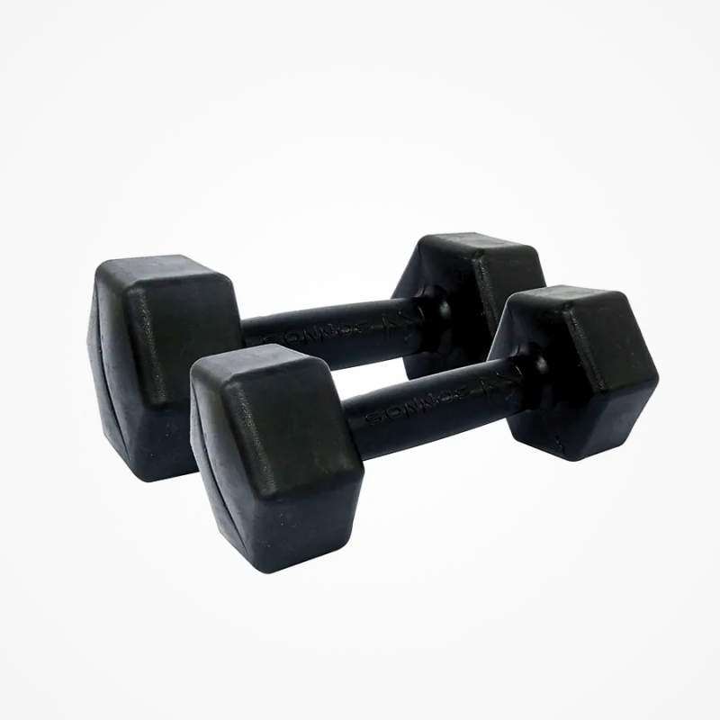 Mancuerna PVC SONNOS 3kg Negra | Alta resistencia y confort