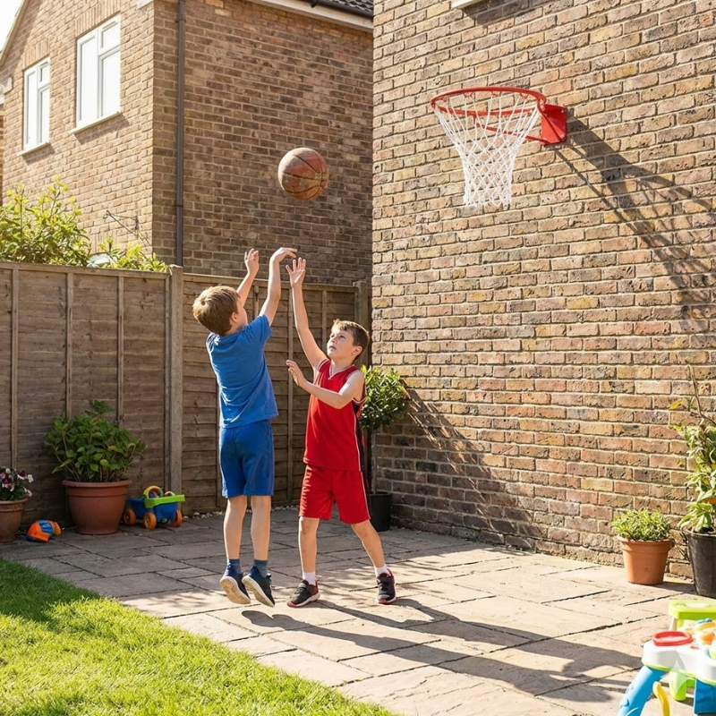 Aro de Básquet N°5 Sonnos con Red de Hierro sin Resorte