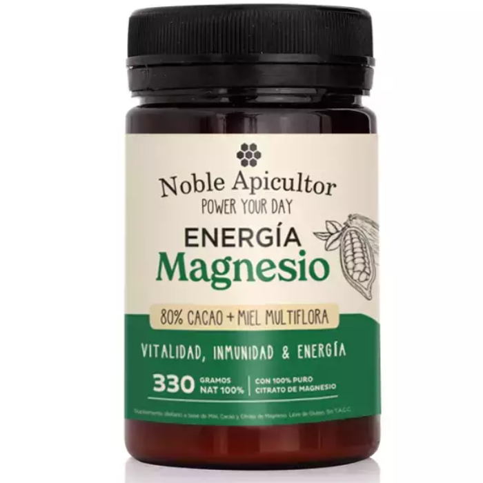 ENERGIA MAGNESIO CACAO NOBLE APICULTOR 330 grs vitalidad, inmunidad