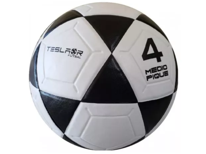 PELOTA FUTBOL Nº4 TESLAR CUERO SINTETICO 1/2 pique