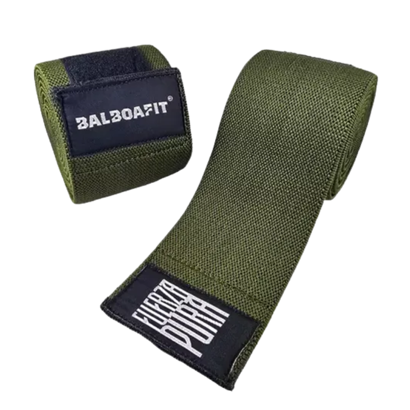 Venda Rodilla BalboaFit 2mts Par Entrenamiento Verde