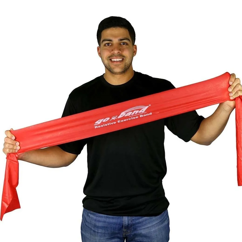 CINTA ELASTICA GO BAND ROJO 12,5CM X 1,5mts (sin latex)