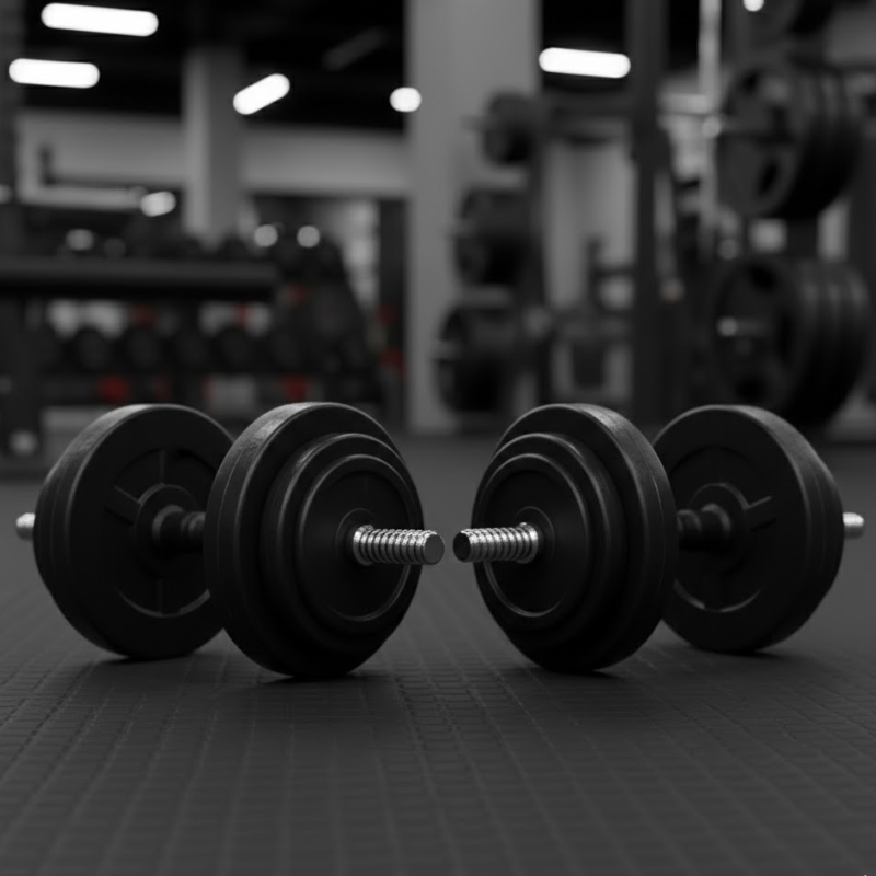 Fuerza en Casa – Barra 1,70 m + Mancuernas + 40kg Discos PVC