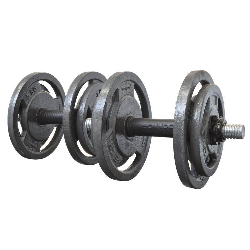 MANCUERNAS A ROSCA x 2 + 30 KG DISCO FUNDICIóN TRIGRIP