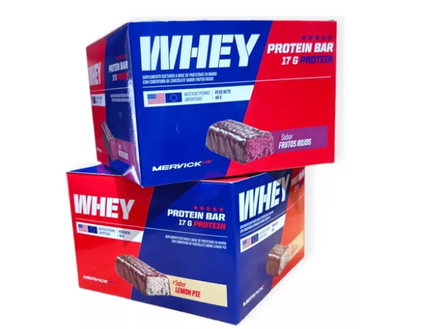 BARRA PROTEINAS MERVICK WHEY PROTEIN BAR x 46grms
