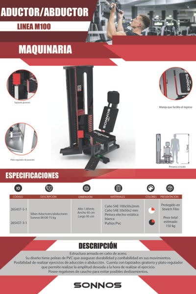 SILLON ADUCTORES / ABDUCTORES SONNOS M100 75kg