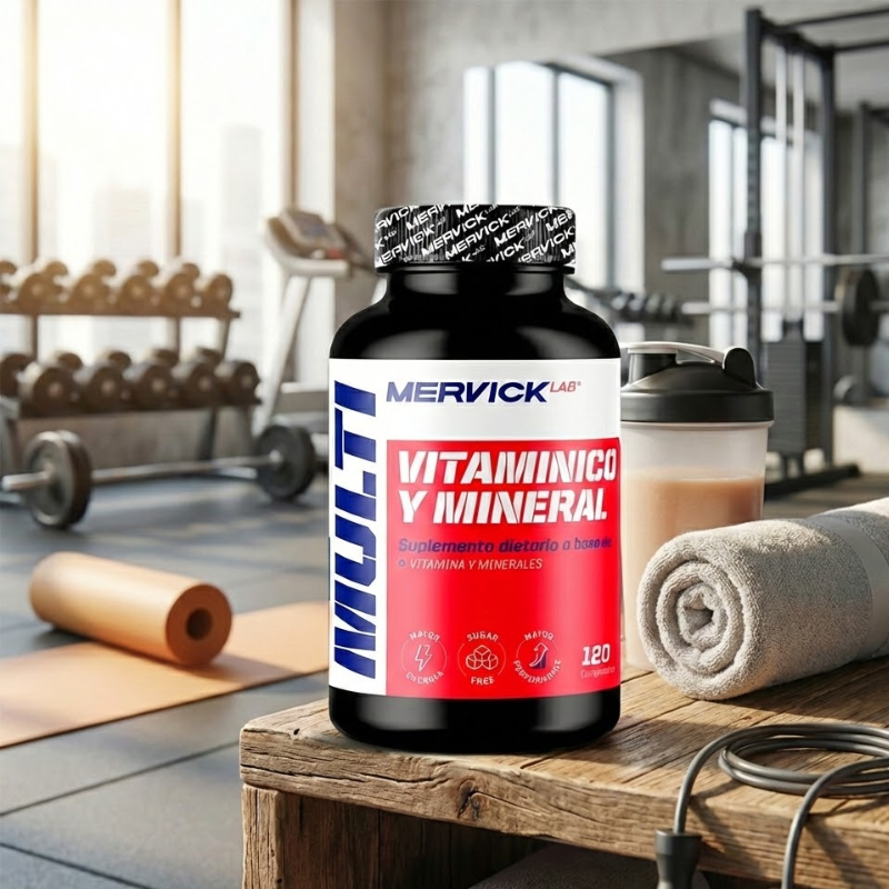 Multivitamínico Mervick 120 Cápsulas – Complejo de Vitaminas y Minerales, Antioxidante, Sin Calorías