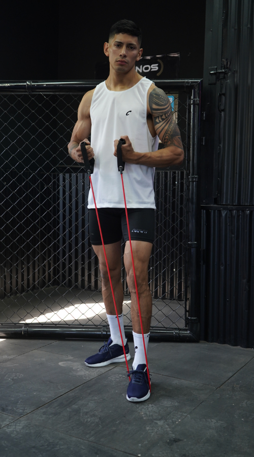 Banda Elástica Sonnos Roja con Manijas – Tensión Baja 120 cm