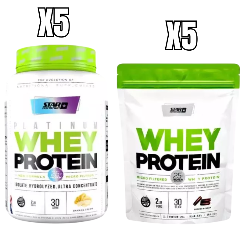 Combo PROTEINA 001 SUPLEMENTO NUTRICIONAL PROTEINAS STAR NUTRITION PLATINUM WHEY x 3kg