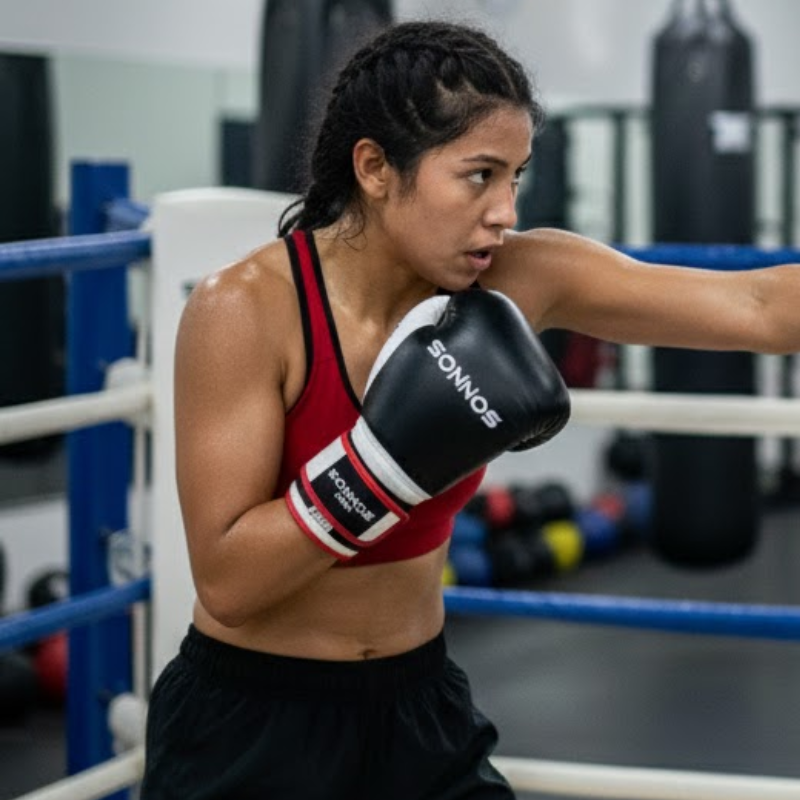 Guantes de Boxeo SONNOS PU con Gel | Máxima Protección y Confort | Entrenamiento Intensivo