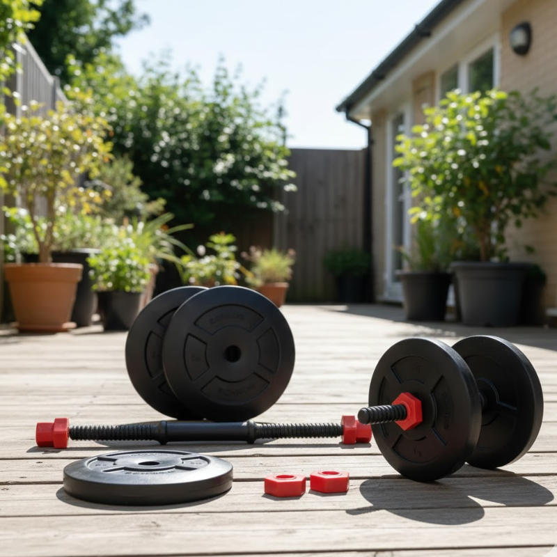 Kit 10 Mancuerna PVC a Rosca 2x5 kg | Pesas PVC Resistentes para Entrenamiento en Casa