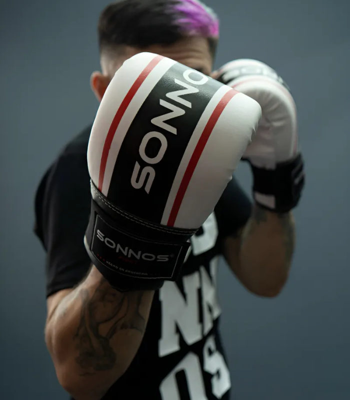 Guantín SONNOS FAB Tricolor Blanco/Rojo