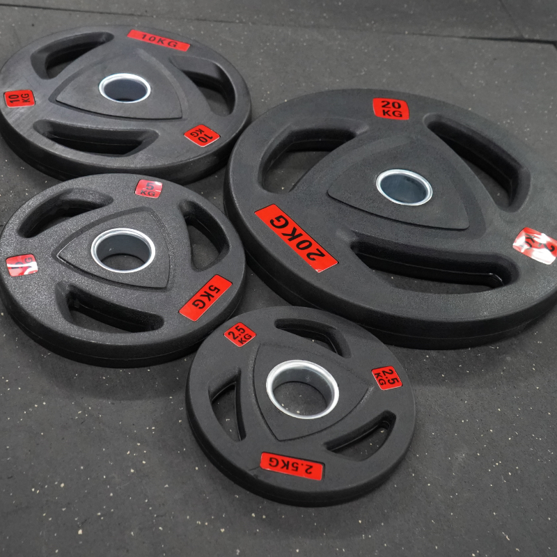 Disco Olímpico Trigrip Recubierto Caucho 10 kg Ø50mm Importado