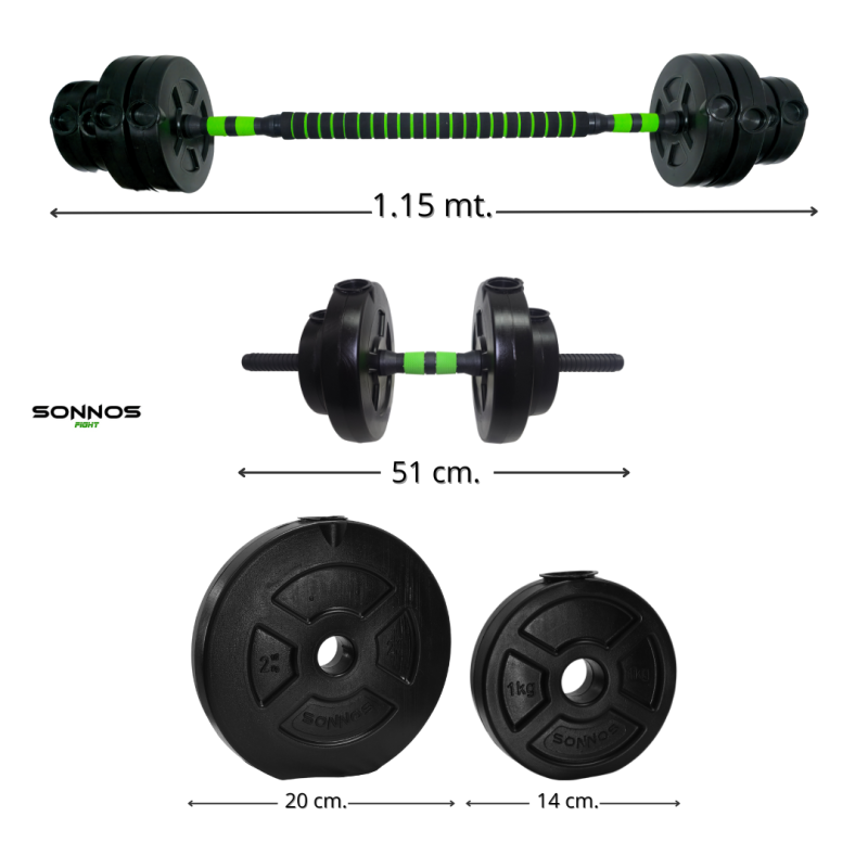 Fuerza en Casa – Barra Importada + 30kg Discos PVC