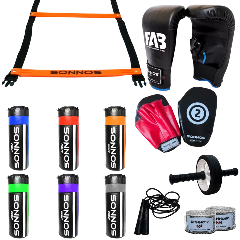 Combo Boxeo SONNOS – Bolsa + Accesorios Completos