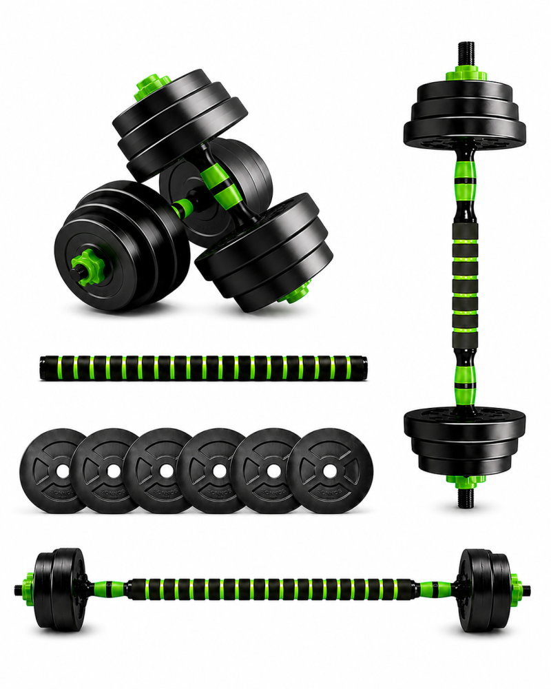 Fuerza en Casa – Barra Importada + 30kg Discos PVC