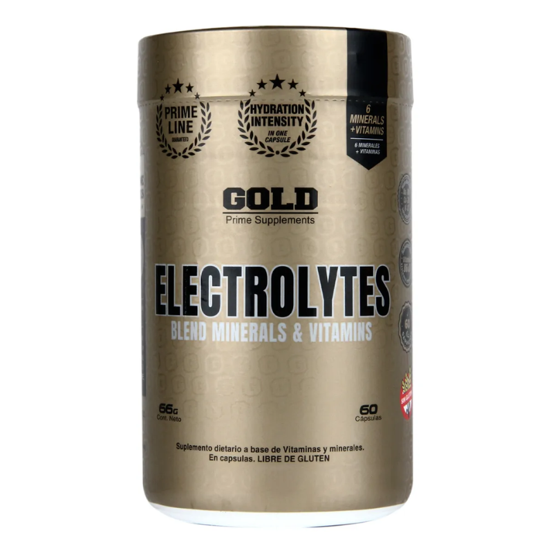 Aminoácidos Gold Electrolytes Gold Nutrition 60 Cápsulas
