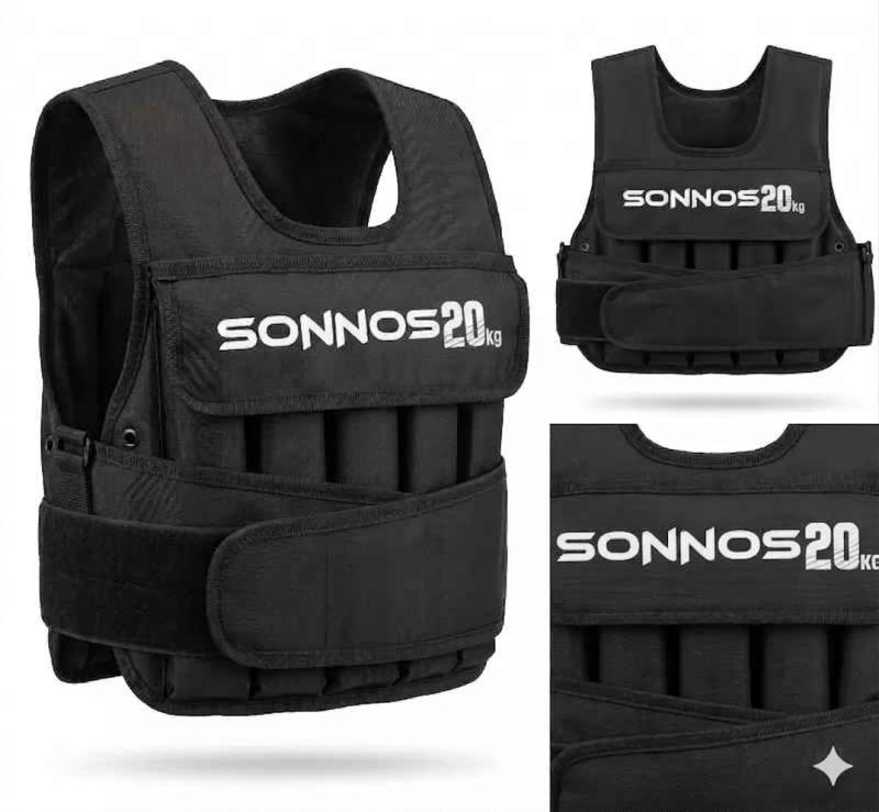 Chaleco de Sobrecarga Sonnos Pro 20kg Regulable – Máximo Rendimiento y Potencia Funcional
