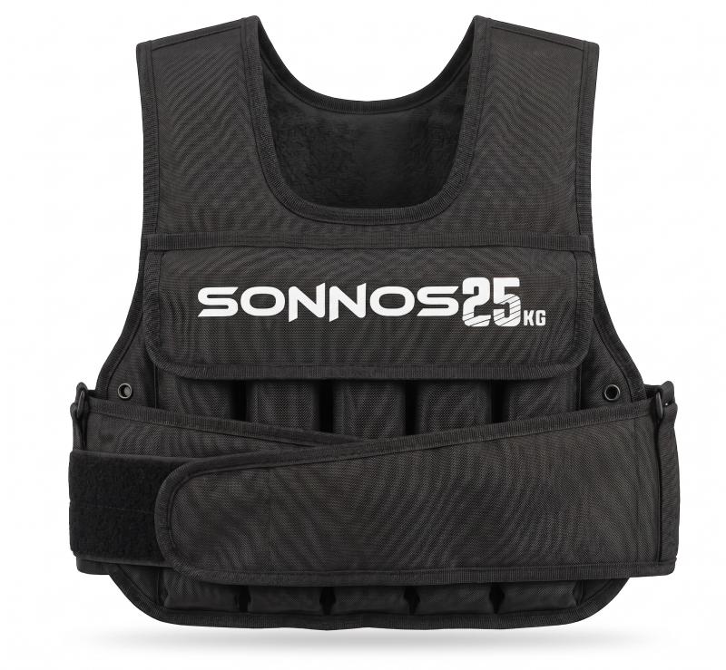 Chaleco de Sobrecarga Sonnos Pro 25kg Regulable para Entrenamiento de Alto Rendimiento
