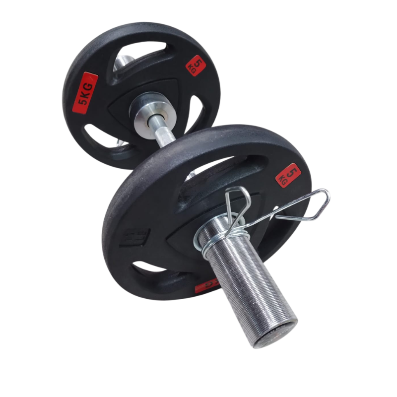 Mancuerna Maciza Olímpica Sonnos Ø50mm de Alta Resistencia para Entrenamiento Profesional