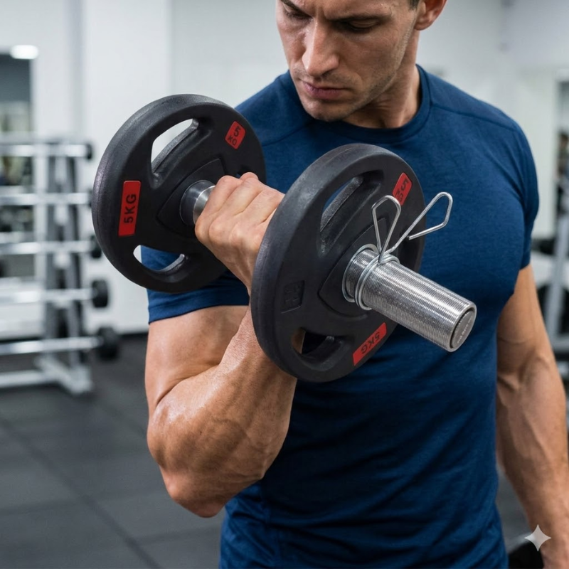 Mancuerna Maciza Olímpica Sonnos Ø50mm de Alta Resistencia para Entrenamiento Profesional