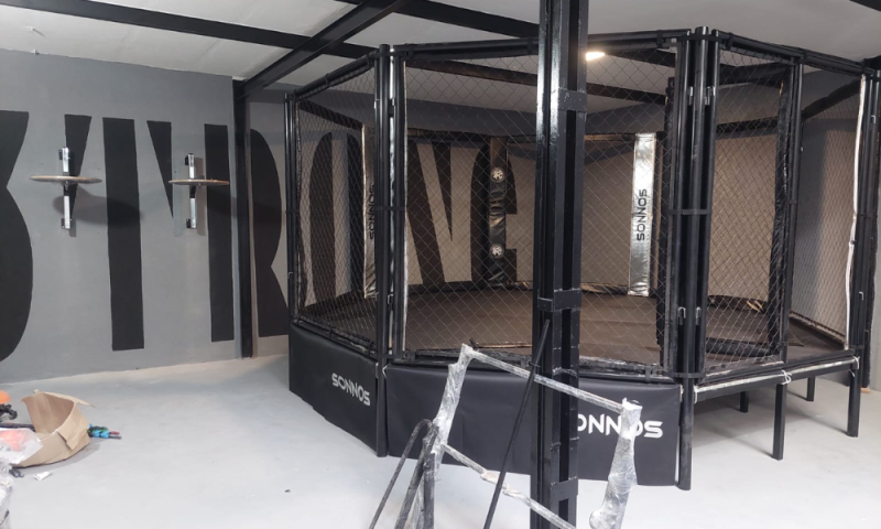 Jaula MMA Sonnos Hexagonal 5x5 Profesional con Tarima