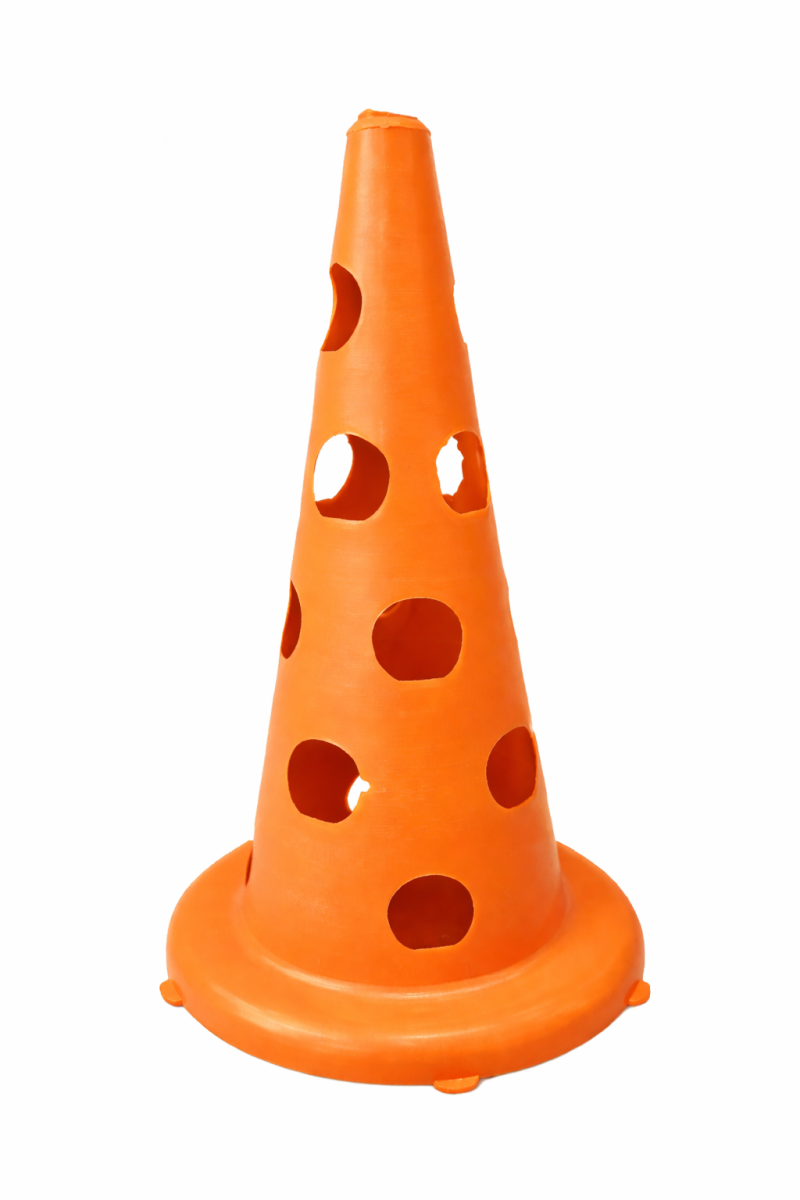 Cono Ranurado 30 cm NP para Entrenamiento de Agilidad y Coordinación  - Naranja