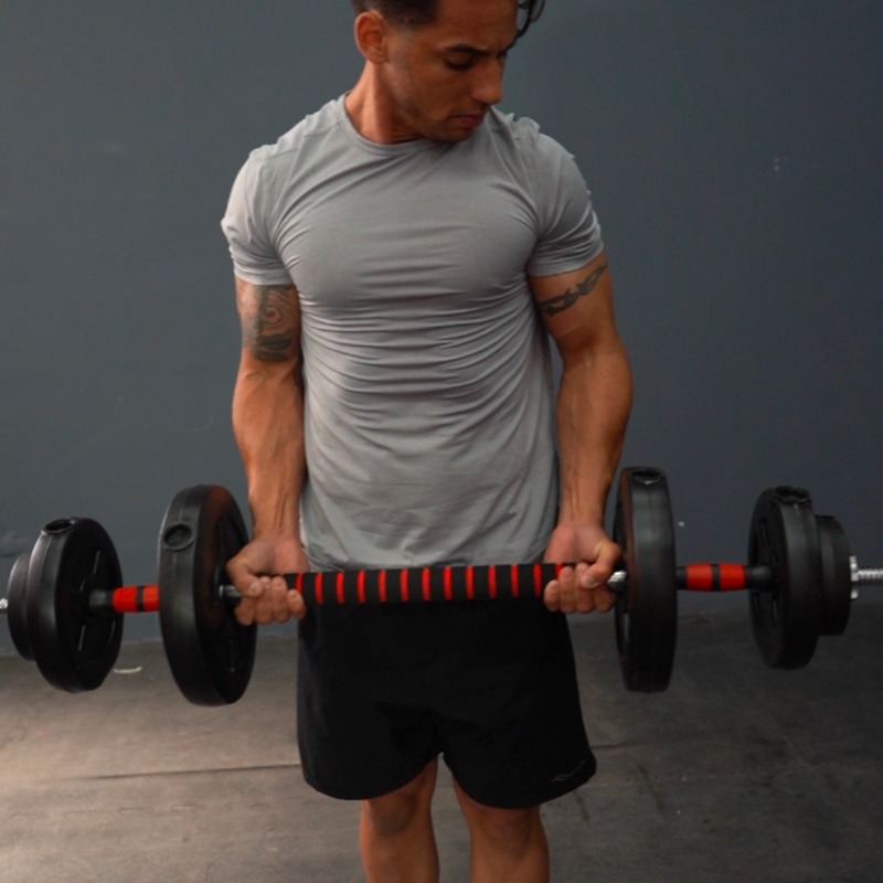 Kit 40 kg entrenamiento fuerza en casa macizo cromado disco con manijas