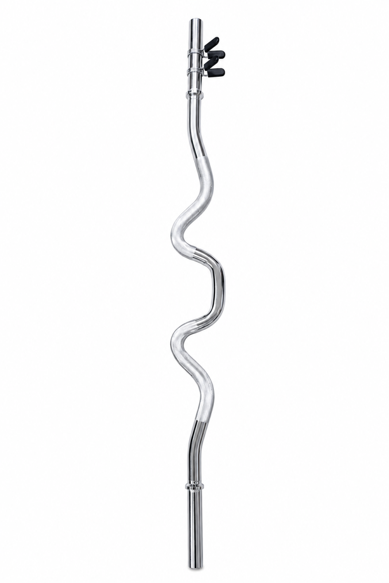 Barra W Cromada Ø30 mm VK con Topes para Musculación