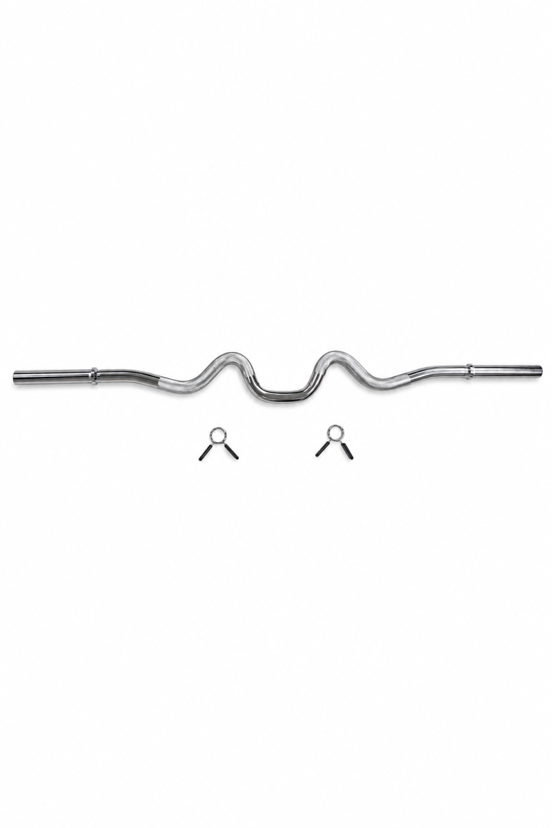 Barra W Cromada Ø30 mm VK con Topes para Musculación