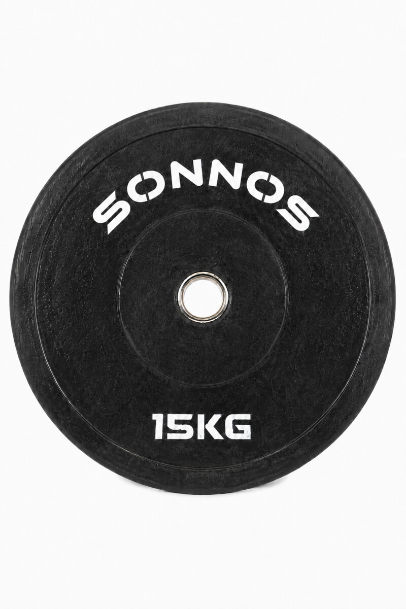 Disco Bumper Olímpico 15 kg Ø50 mm Caucho Virgen Sonnos