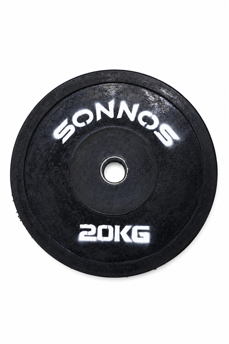 Disco Bumper Olímpico 20 kg Ø50 mm Caucho Virgen Sonnos
