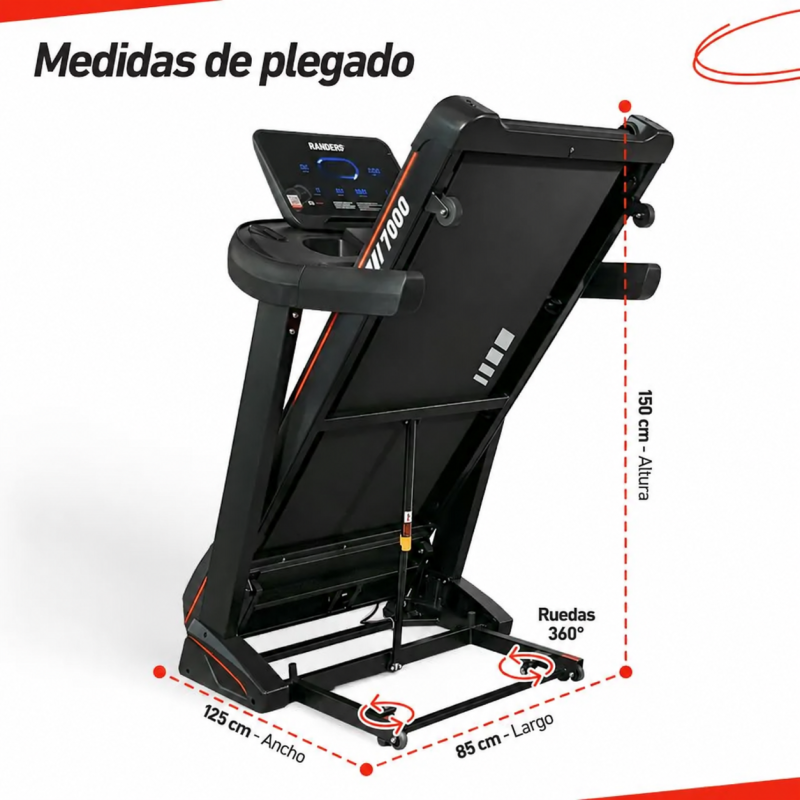 Cinta de Correr Semi Profesional ARG-7000 20 Km/h Randers