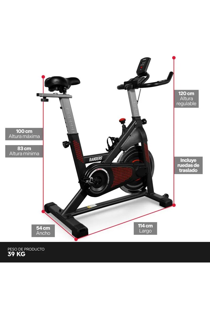 Bicicleta Fija Spinning ARG-895SP Rueda 20 Kg